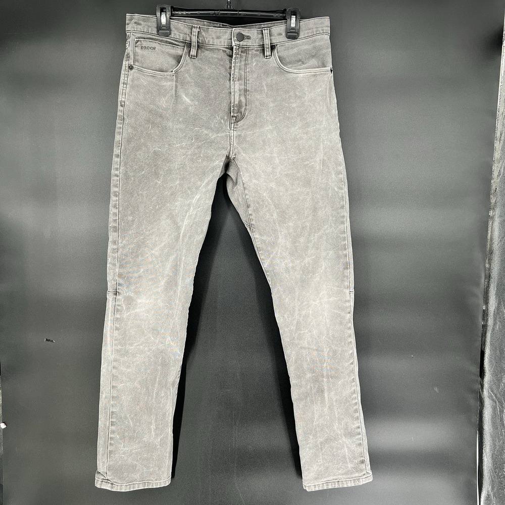 Proof Huckberry Jeans‎ Men's 34x32 Gray Denim Slim Fit Stretch Straight Leg